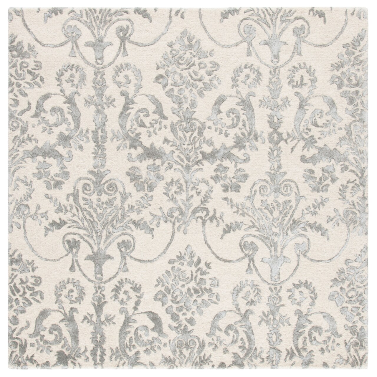 Safavieh Bella Bel917A Handmade Ivory / Grey Rug Hand Tufted Area Rug Carpet